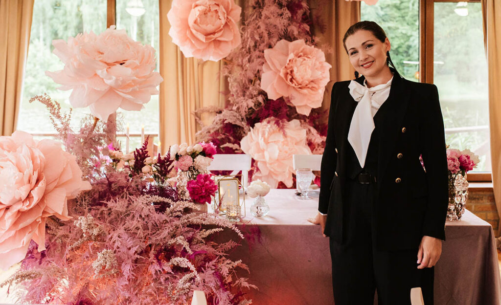 Stól prezydialny, państwa młodych